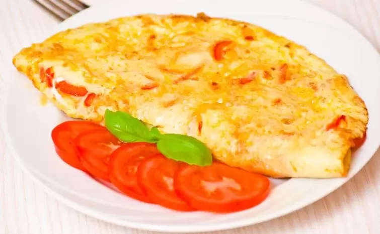 Omelette mit Tomaten für eine Eierdiät